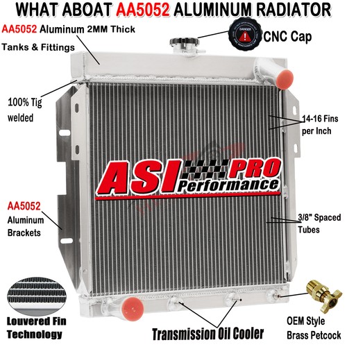 4row aluminum radiator - 4row, fits